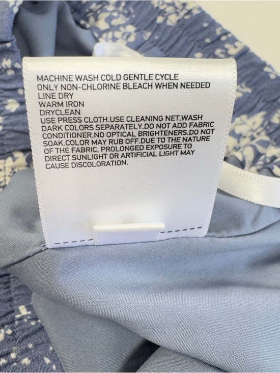 Uniqlo Floral Maxi Skirt Blue White Ditsy Print Elastic Waist Size Small - Picture 10 of 10